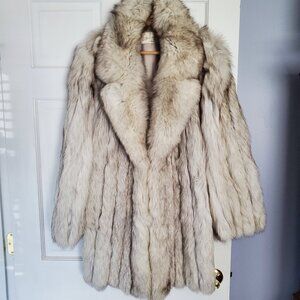 3/4 length Blue Fox Coat size 12